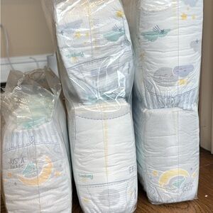 SOLD. Pampers overnight diapers ~135; size 3